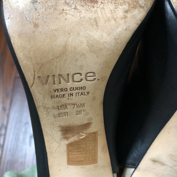 Vince Addison Peep Toe Leather Bootie - Picture 3 of 5